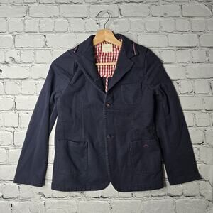 Nanos Navy Blue Cotton Two Button Soft Fabric Blazer Size Kids 14